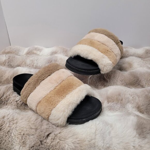 Roam Prism Slippers Faux Fur Cream - Picture 2 of 9